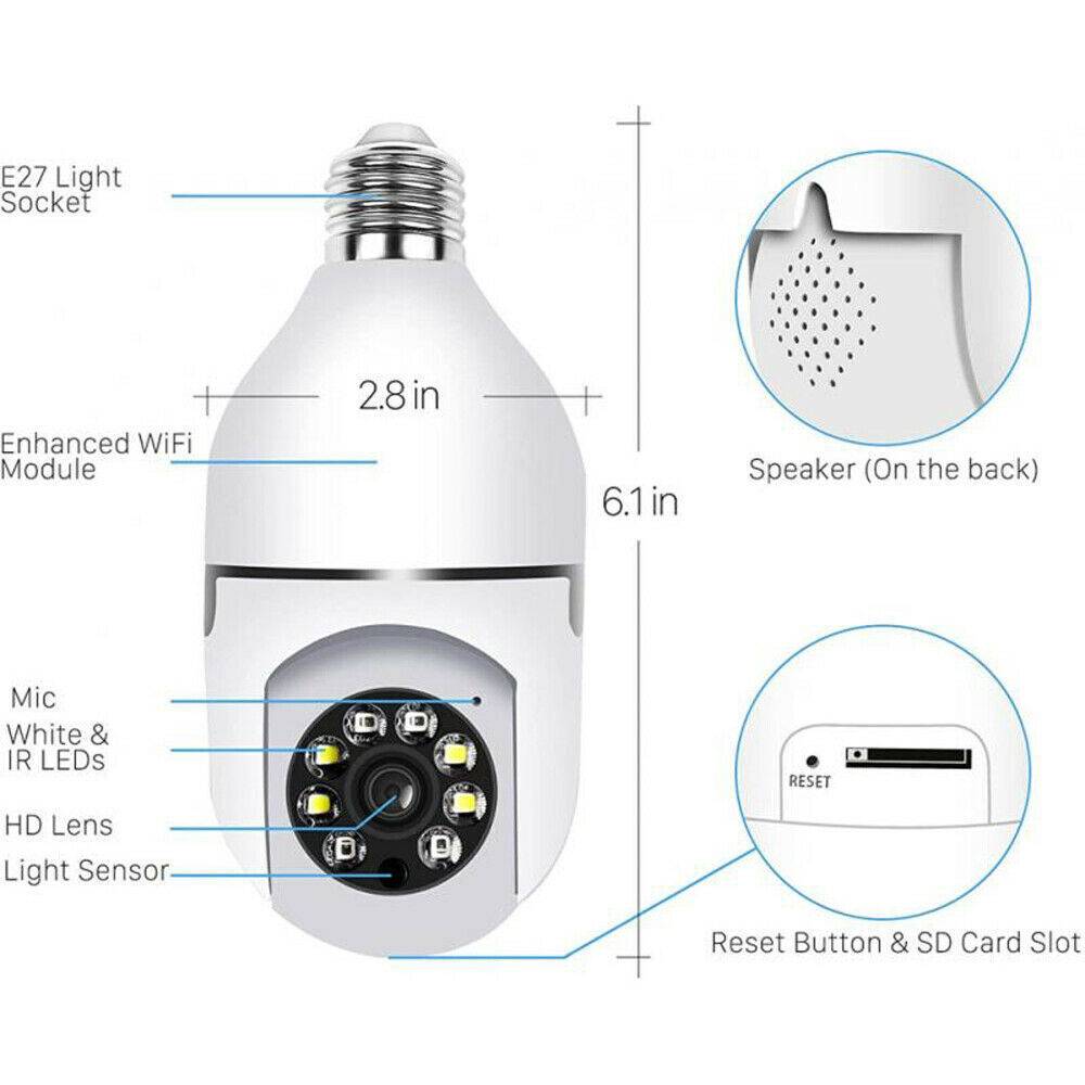 IR E27 Light Bulb Camera