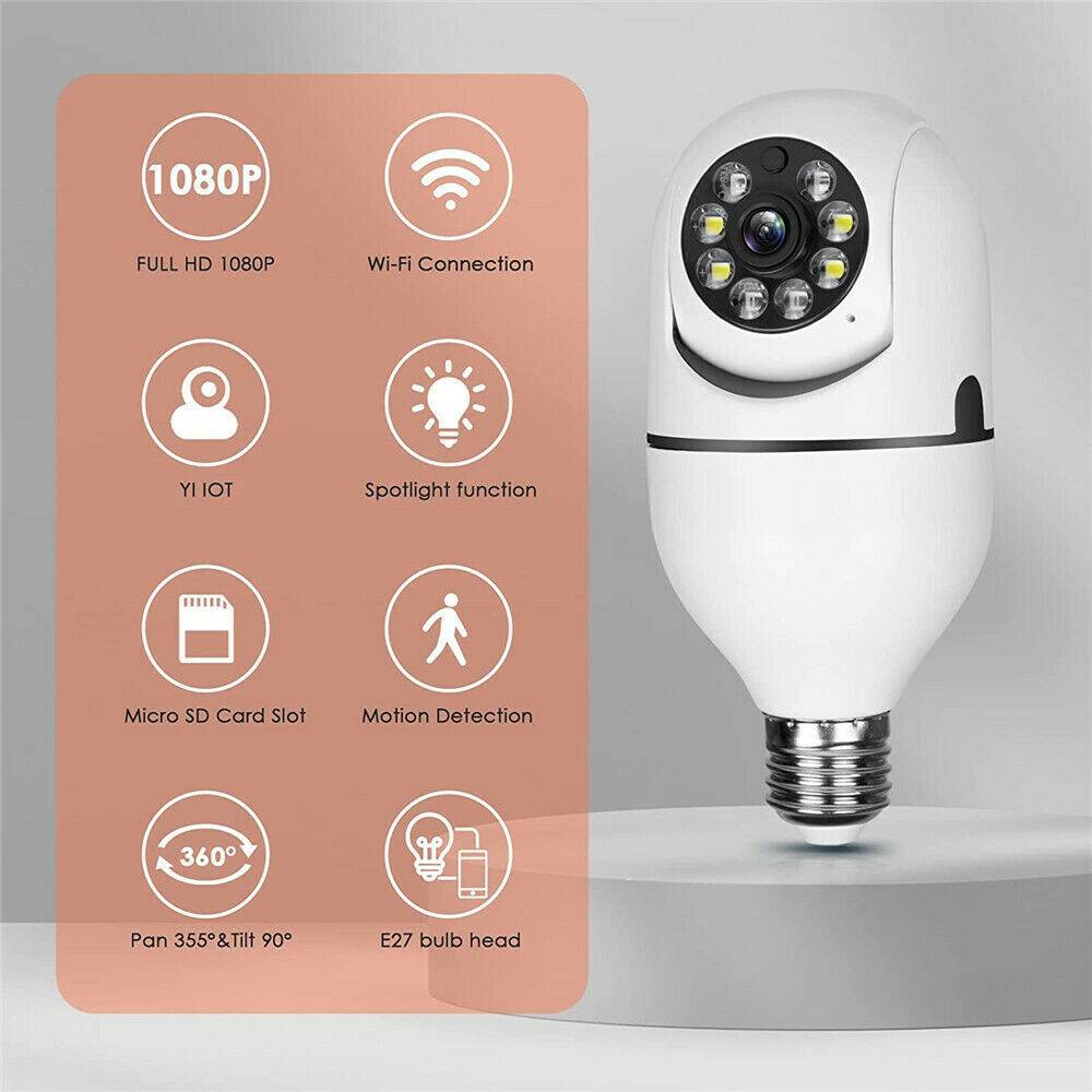 IR E27 Light Bulb Camera